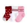 Pink & Red Hearts Lace Midi Sock 3-pack -Baby Product Shop valentine s lace midi sock 3 pack little stocking company lil tulips 30276207804534