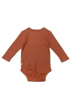 Waffle Long Sleeve Bodysuit - Sienna -Baby Product Shop waffle long sleeve bodysuit sienna loulou lollipop lil tulips 29968663478390