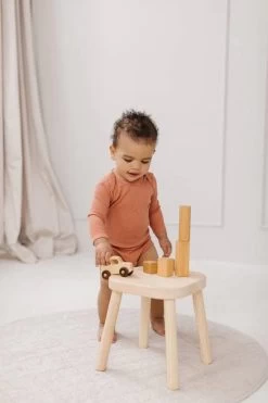 Waffle Long Sleeve Bodysuit - Sienna -Baby Product Shop waffle long sleeve bodysuit sienna loulou lollipop lil tulips 29968663576694