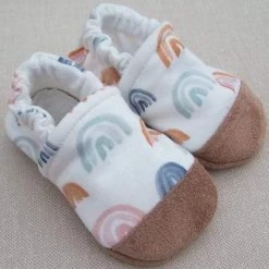 Watercolor Rainbow Organic Slippers
