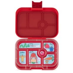 Wow Red Monsters 6 Compartment Leakproof Bento Box