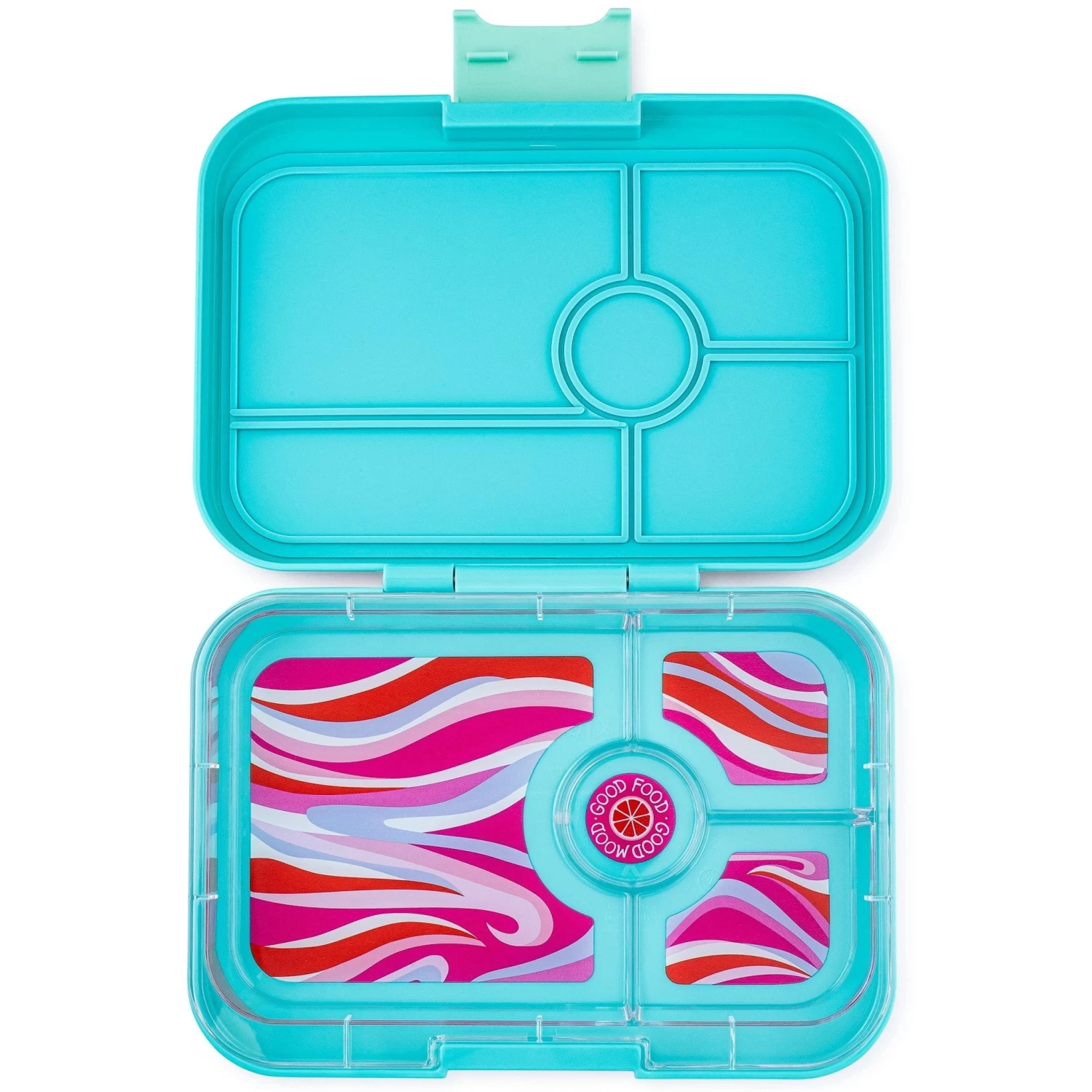 Yumbox Tapas Groovy Antibes Blue 4C Tray - Largest Size 3 Yumbox Tapas Groovy Antibes Blue 4C Tray - Largest Size