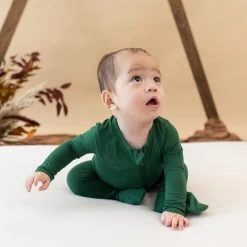 Zippered Footie In Forest -Baby Product Shop zippered footie in forest kyte baby lil tulips 30909985292406