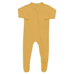 Zippered Footie In Marigold -Baby Product Shop zippered footie in marigold kyte baby lil tulips 29974971809910