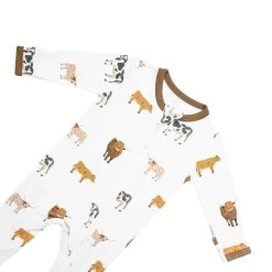 Zippered Footie In Moo -Baby Product Shop zippered footie in moo kyte baby lil tulips 29974981378166