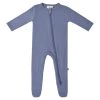 Zippered Footie In Slate -Baby Product Shop zippered footie in slate kyte baby lil tulips 12112289824886