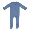 Zippered Footie In Steel -Baby Product Shop zippered footie in steel kyte baby lil tulips 29450323329142
